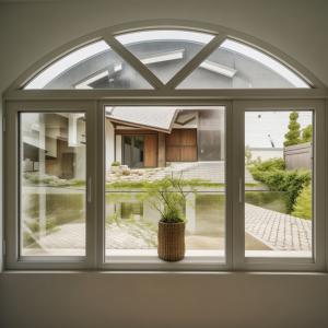 China Style French Bottom Hung Casement Windows Aluminium Windproof wholesale