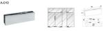 Glass Patch Fitting A-010, Material aluminium, steel, stainless steel, finishing
