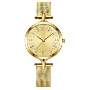 China 3ATM Waterproof Genuine Diamond Quartz Watch Vacuum Electroplating Skinfriendly wholesale