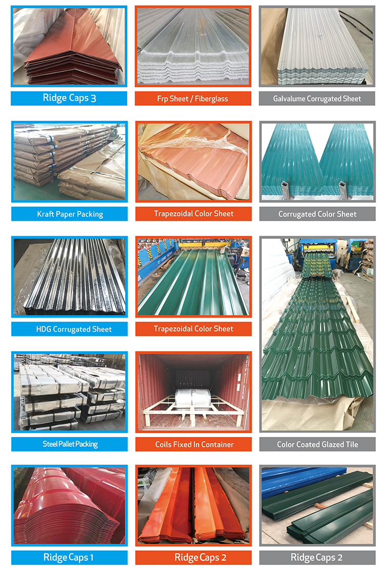 Tolerance 1% PPGI Roof Sheet 275g Colour Coated Steel Roofing