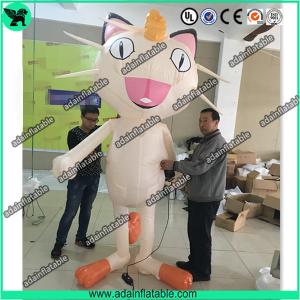 China Inflatable Pokemon Cartoon Cat Costume Moving Inflatable Lucky Cat Mascot wholesale