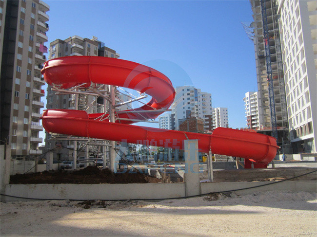 Customized Big Curve Water Slide Complex Spiral Pool Slide For Adults Kids