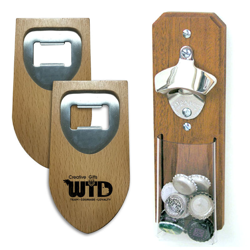 Talking Wooden Bottle Opener Zinc Alloy Material UV Printing Type