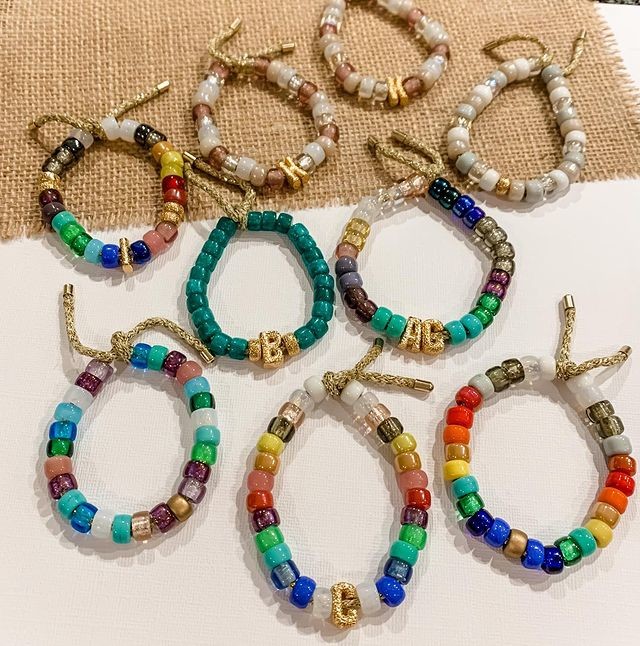Gold Plate Forte Beads Bracelet Rainbow Natural Stone With Shiny Zircon