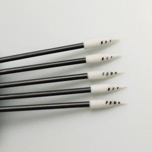 China Thermal Bonded Black Cotton Swabs Spiral Head Cleanroom Foam Swabs wholesale
