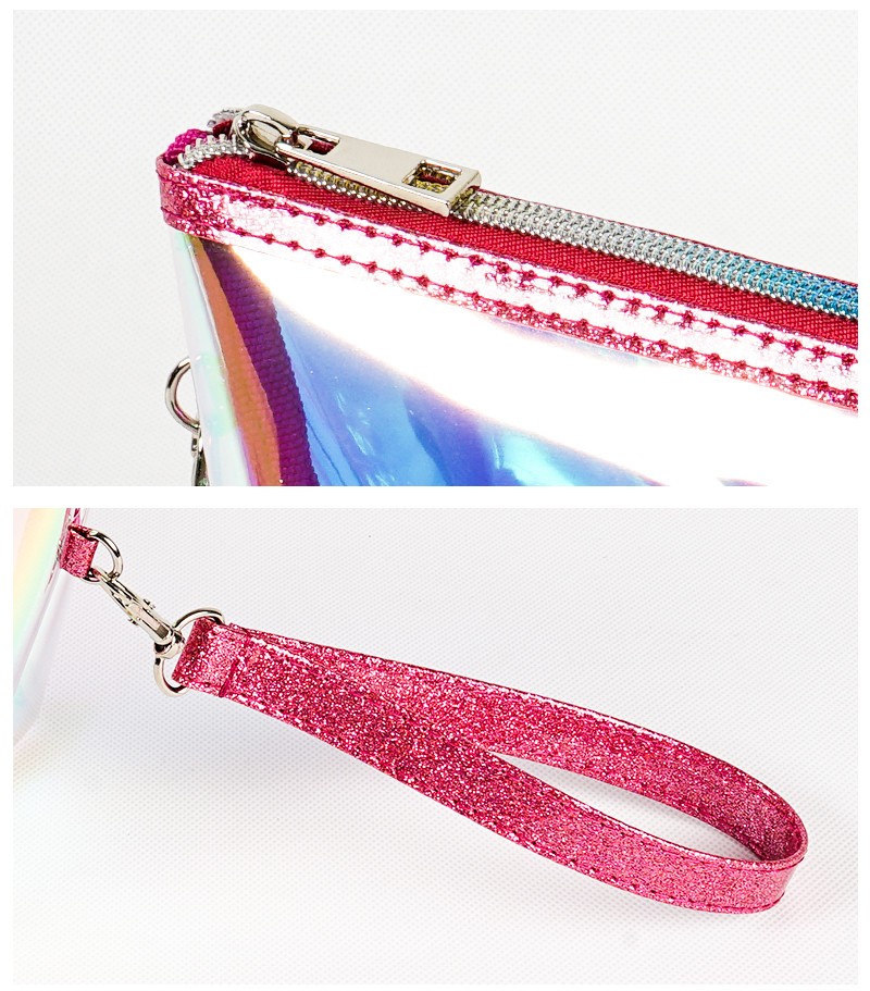 Clear Toiletry Hologram Clutch TPU Cosmetic Bag