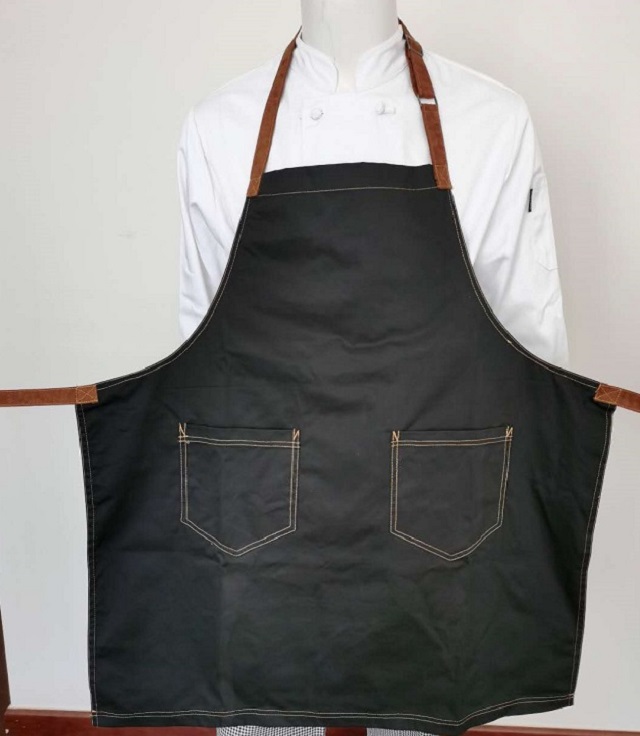 manufacture Custom Logo and Printing high quality Waist and bib unisex Apron For Kitchen Restaurant Coffee Shop Waiter Apron