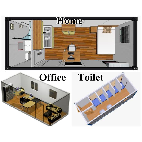Galvanized Steel Structure Flat Pack Modular Homes House Easy Install On Site