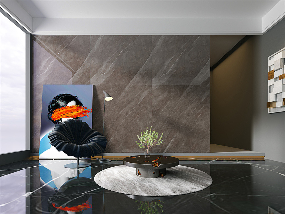 Backgroud Tiles And SGS 1420x2700mm Interior Wall Sintered Stone Slabs Porcelain Tile For Apartment And Bedroom