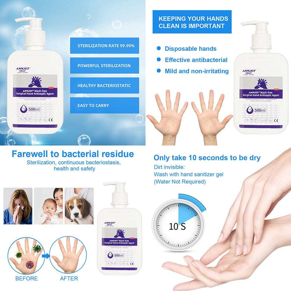 Waterless Hand Sanitizer Antibacterial Hospital Alcohol Free Hand Sanitizer