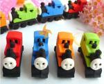 Locomotive eraser cute demolition cartoon eraser,nice gift for children