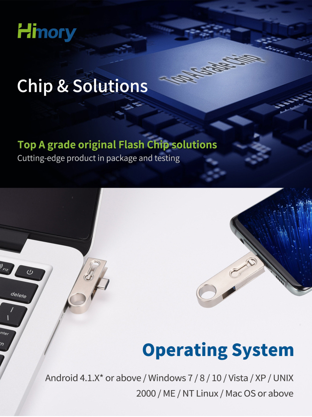 2 In 1 Otg Usb Flash Drive Type C Mini Stick 256 Gb 128gb 64gb