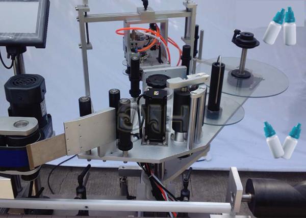 Vertical Sticker Labeling Machine , Round Bottle Labeling Machine Top / Bottom 2