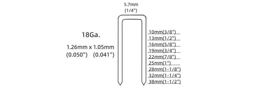 18 Gauge Staple 1/4 Crown 28mm Staple 9028