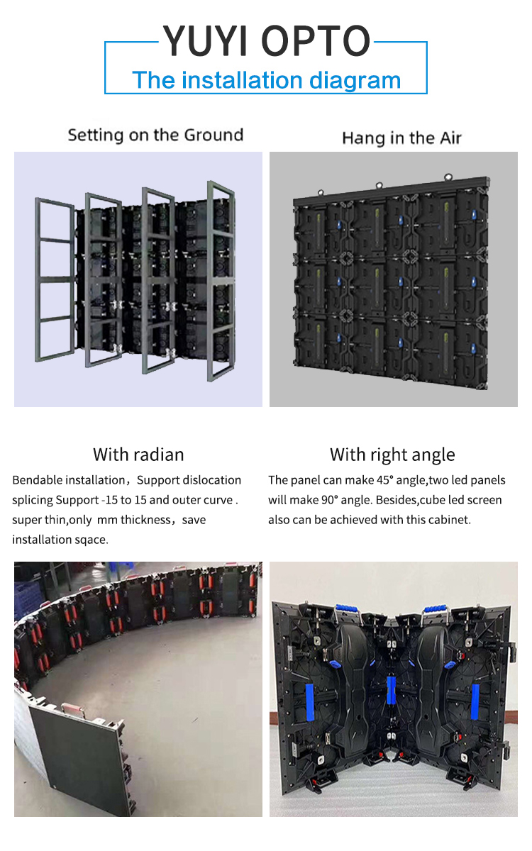 Original Indoor Rental LED Screen P2.9 P2.6 P3.91 P4.81 2.9mm Advertising LED Video Wall