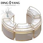 Modern Fashion Style Round Jewelry Shop Showcase No Installation With Low Power