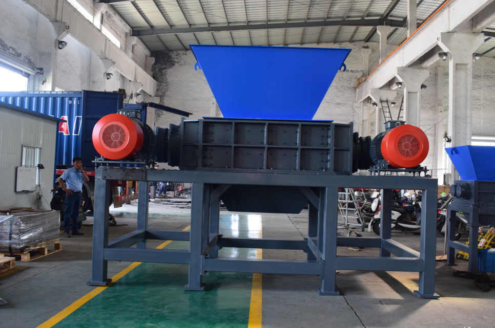 Scrap Metal Double Shaft Shredder Metal Shredder PLC Control Metal Recycling Machine Double Shaft Scrap Metal Shredder