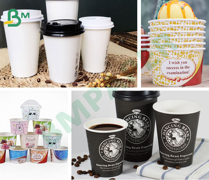 Single Side Laminated 210gsm 250gsm CUPP1S PE Coated Paper Rolls For Drink Cups