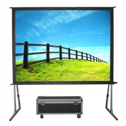 Rear Portable Fast Fold Projection Screen Aluminum Housing Indoor / Outdoor