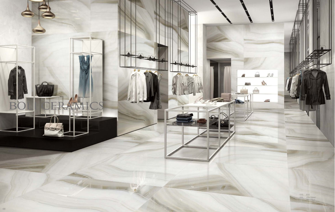Heat Insulation Marble Look Porcelain Tile Absorption Rate Less Than 0.05%