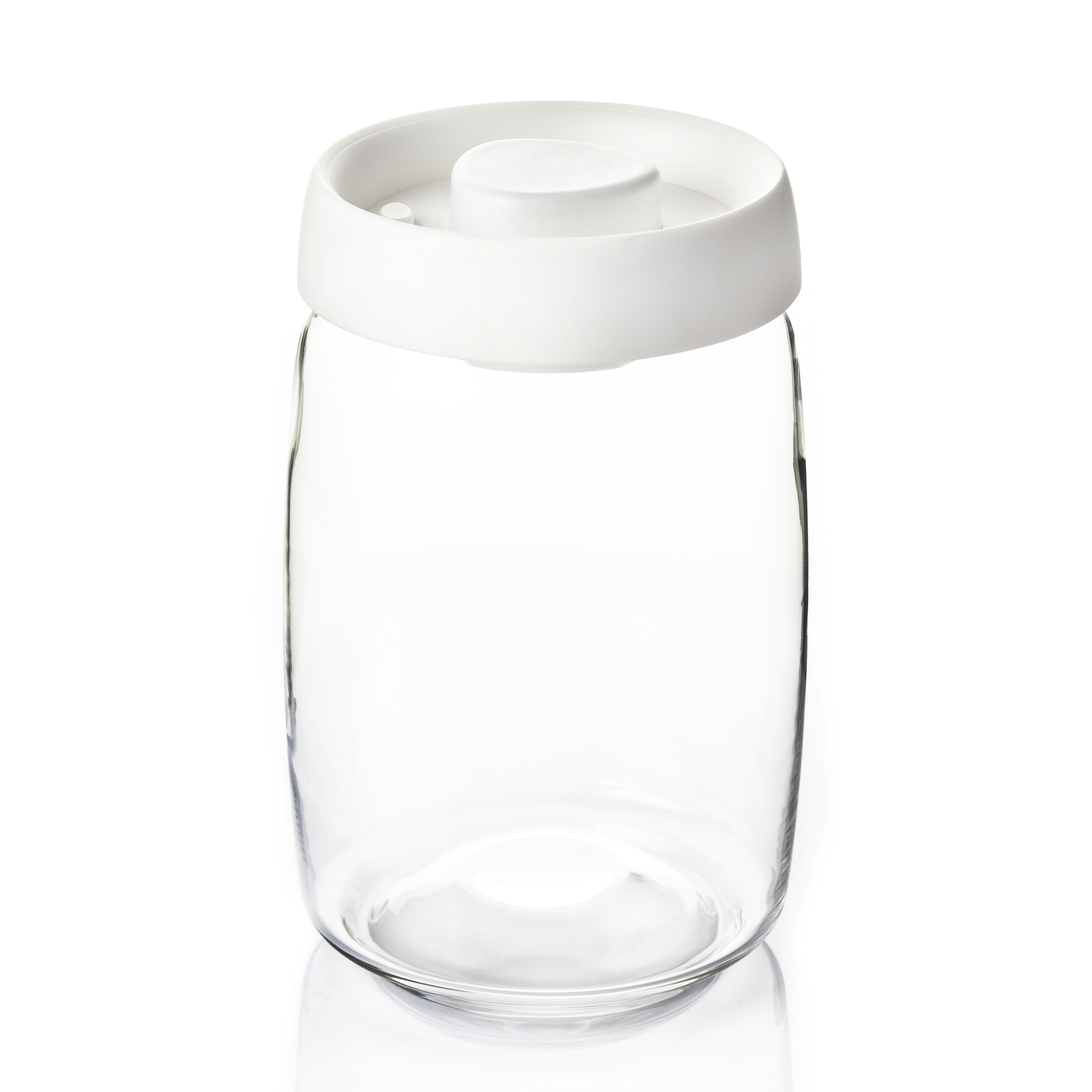 Wholesale Vacuum Jar Food Storage Canister Transparent Borosilicate Glass With Color Lid