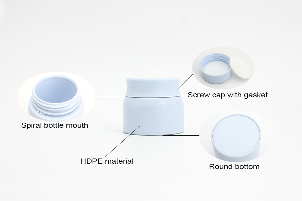 HDPE Plastic Blue10g 50ml Empty Face Cream Jars