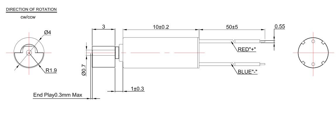 1.5v 3v Mini Vibration Motor / 4mm Vibration Motor For Smart Electronic Products