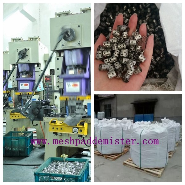 25mm 304 Metal Pall Ring Distribution Of Gas Liquid Tower Packing