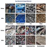 Aluminum Rim Sheet Metal Shredder TUV Twin Shaft Shredder Machine