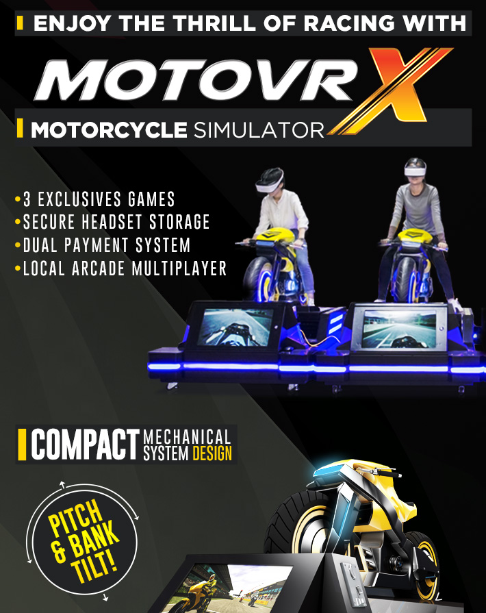 Amusement Park VR Motorcycle Simulator Racing Platform With Thrilling Games