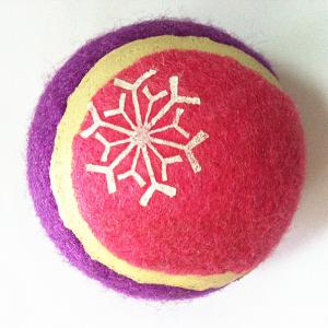 China Snow printing tennis ball toy wholesale