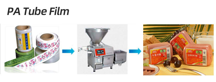 Fish Seafood Roll Tube Plastic Film Roll Polythene PA Plastic Continuous Sleeve For Vacuum Packaging