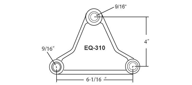 Cast Iron Standard Trailer Equalizer EQ 310 Standard Sand Casting