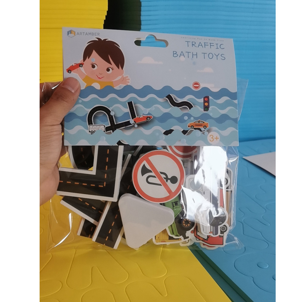 Trucks Trains Chunky Bath Stickers Foam Bath Toys EVA Material