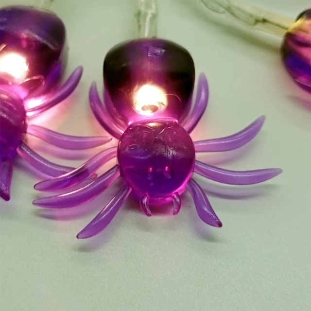 10LED Halloween Pumpkin Spider Bat Skull String Lights Lamp DIY Hanging Horror Halloween Decoration For Home Party Supplies