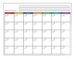 China OEM Dry Erase Monthly Magnetic Fridge Calendar Planner Horizontal wholesale