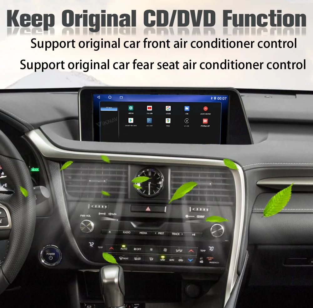 Viknav Car Radio For LEXUS RX RX200 RX350 RX450 (2016-2019) 12.3 inch Auto Vertical Screen wireless Carplay Navigation
