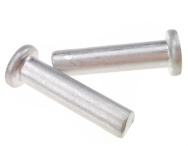 Plain Finish Aluminum Flat Head Rivets Solid Grade 6061 Fastener