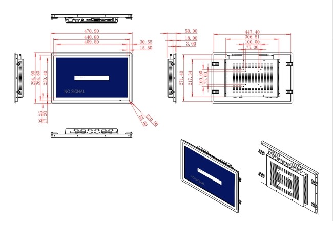 18.5-Inch Compact Touch Panel for Logistics and Equipment Control