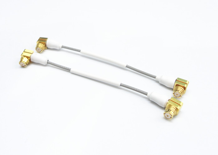 SMP Female Right Angle RF Cable Assemblies For Mobile Communication Cable