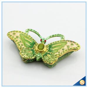China Animal Shape Butterfly Trinket Box Metal Jewelry Box Car Decoration SCJ591 wholesale