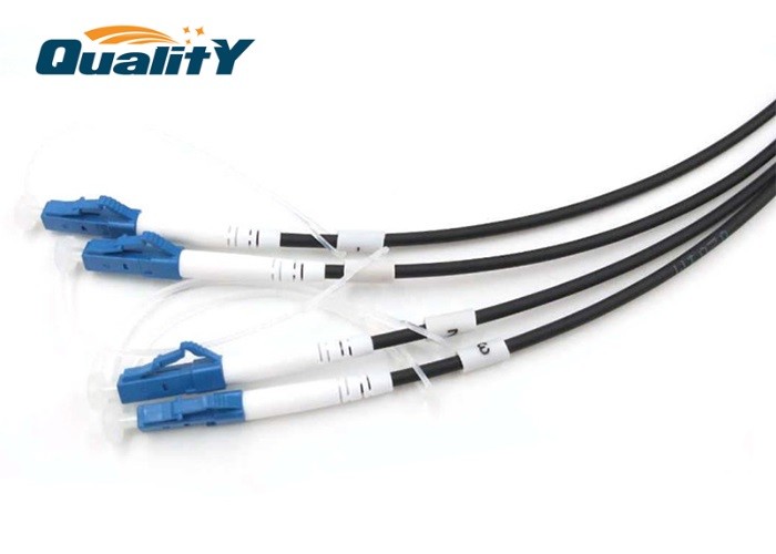 Outdoor Armored Fiber Optic Cable / 100-150M LC / UPC For Military Tactical / Fiber Optic Patch Cable