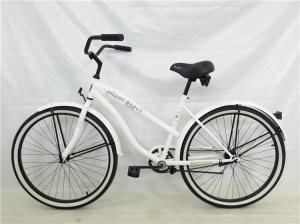 China Cheap fashion style white color OEM steel frame 26&quot; 2.125 beach cruiser for lady for sale wholesale