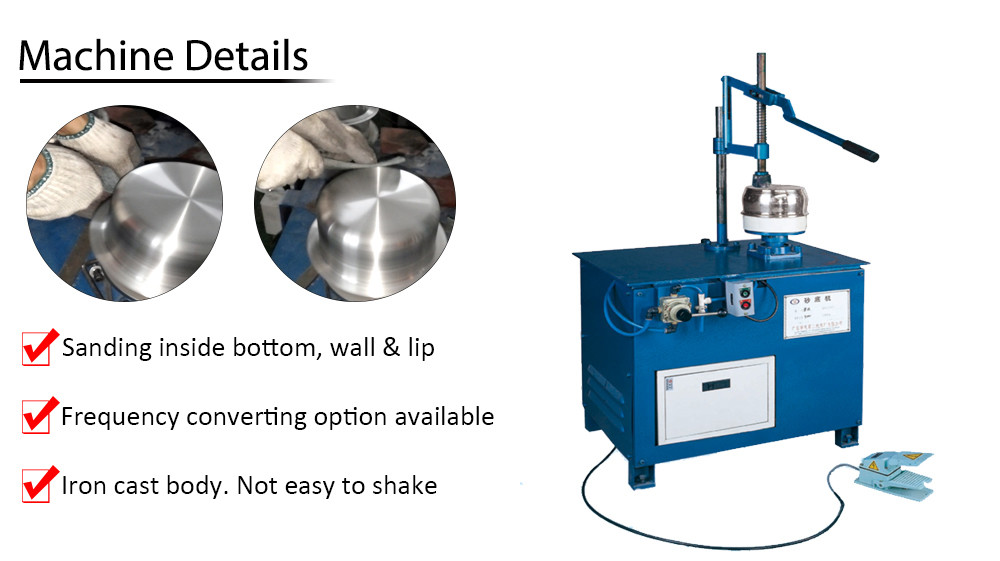Manual Sanding Pot Polishing Machine For Stainless Steel Cookware Multifunctional