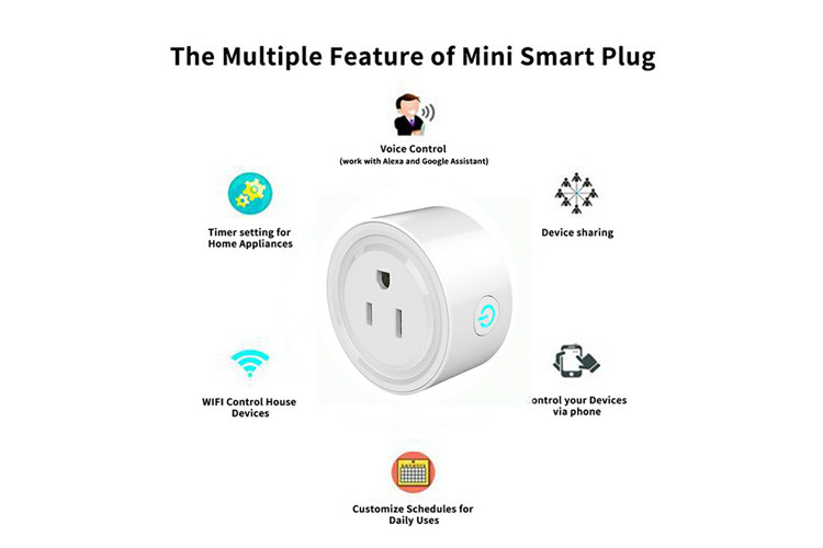 Home Automation Tuya Smart Outlet With Remote Switch CE Certificate