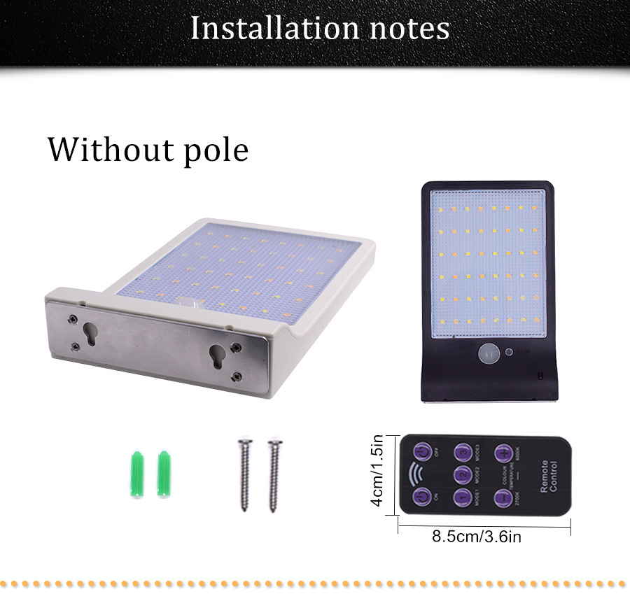6500K 400Lms Solar Powered Motion Detector Lights Gutter Wall Mounting