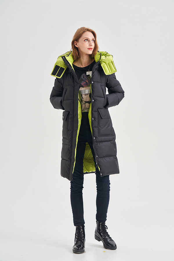 FODARLLOY Cotton Padded Clothes Thickened Warm Medium Long Hooded Outwear Winter Coat Plus Size Women'S Coats