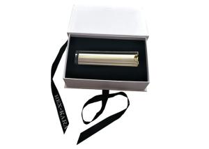China Perfume Book Shaped Jewelry Box Black Ribbon Closure Moisture Proof Covered wholesale