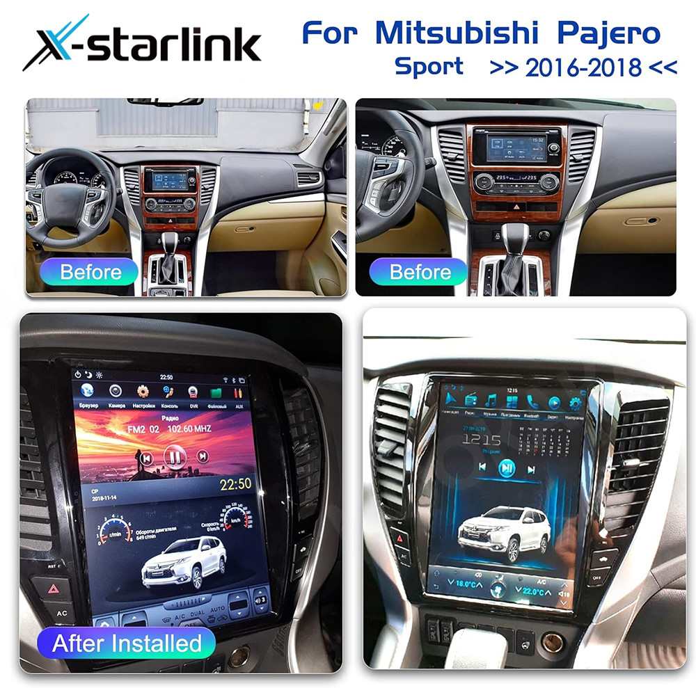 12.1inch Vertical Screen Android For Mitsubishi Pajero Sport 2017 2018 2019 Car Audio