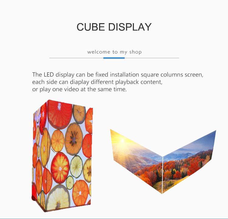 High Density P3.9 Welcome Display 500x1000 LED Display Screen For Shops